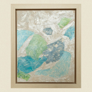 This is a multicolorassorted-colors mixed media by Courtney Crane called sea glass no. 2 in standard