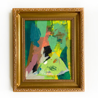 This is a green mixed media by Jessalin Beutler called colorful green in standard