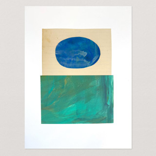 This is a blue mixed media by Field and Sky called jewelbox in standard