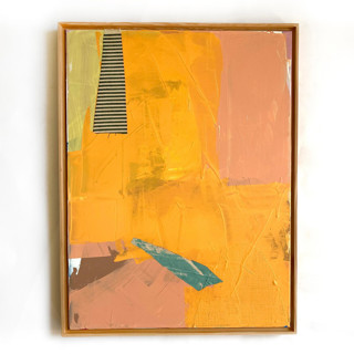 This is a orange mixed media by Jessalin Beutler called citrus sherbet in standard
