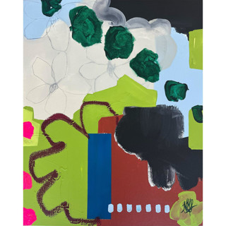 This is a multicolorassorted-colors mixed media by Nicole Simms called emeralds in standard