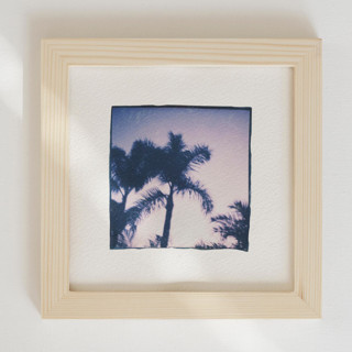This is a blue mixed media by Kamala Nahas called twilight palms in standard