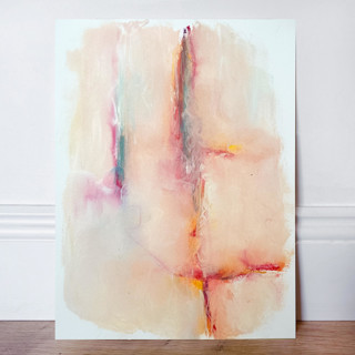 This is a pink mixed media by Lucrecia Caporale called veins of light mixed media original in standard