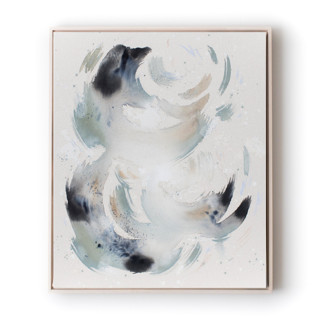 This is a multicolor mixed media by Christa Kimble called quiet ties in standard