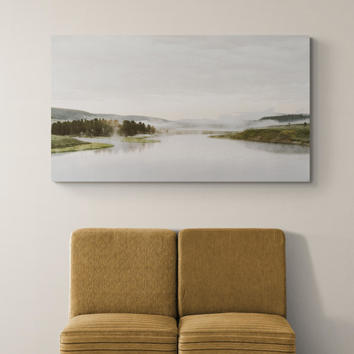 Misty Lake 1 48 x 27 Fine Art Prints by Kamala Nahas Minted