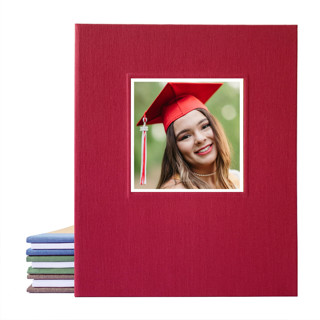 This is a multicolorassorted-colors wedding gifts by Transient Books called graduation scrapbook & photo album | your photo on cover | variety of colors in standard