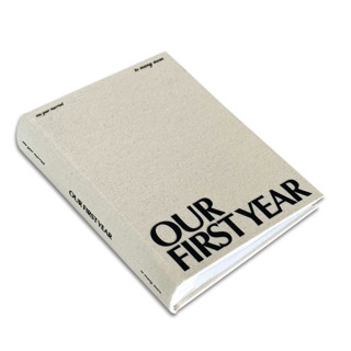 This is a beige wedding gifts by The Ceremony Club called our first year photo album in standard