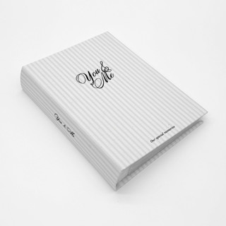 This is a white wedding gifts by The Ceremony Club called you & me photo album in standard