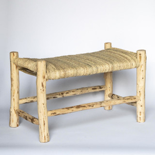 This is a natural accent furniture by Jana Mistrik called straw bench in standard