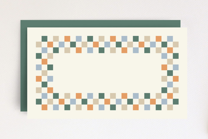 Checkered Thanksgiving Place Card