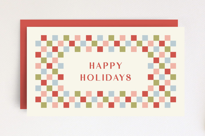 Checkered Holiday Gift Tag