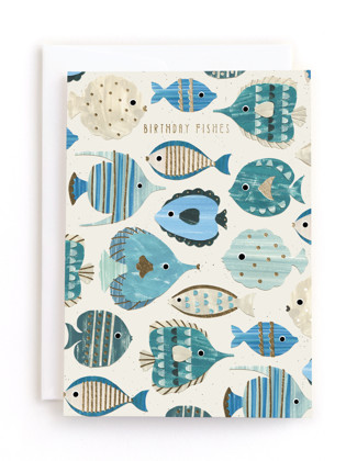 This is a sand tbd by Sarah Knight called birthday fish in greeting cards