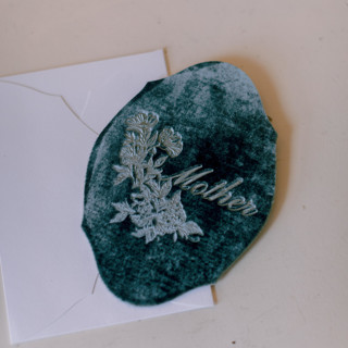 This is a blue bridesmaid gifts by Velvet Raptor called mother card - tourmaline in standard