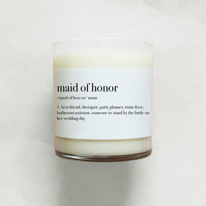 Maid of Honor Definition Soy Candle | 10.5oz Candle
