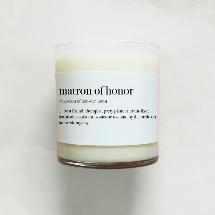 Matron of Honor Definition Soy Candle | 10.5oz Candle