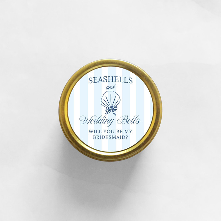 Seashells and Wedding Bells Soy Candle | Gold Travel Tin