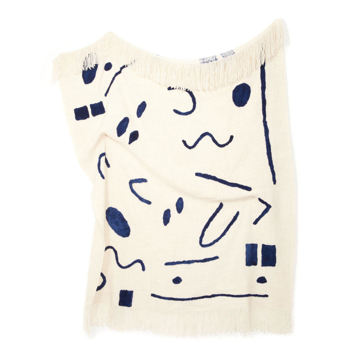 Abstract Throw Indigo