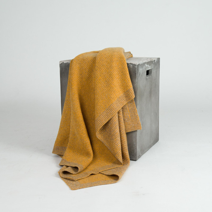 Gold & Platinum Beehive Knit Blankets and Throws by Betina and Bill