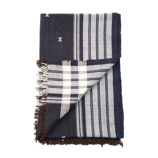 This is a blue throw blankets by Anjali Purohit called indie throw in standard