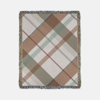 This is a brown throw blankets by Karbon Market called holiday plaid-soft brown in standard