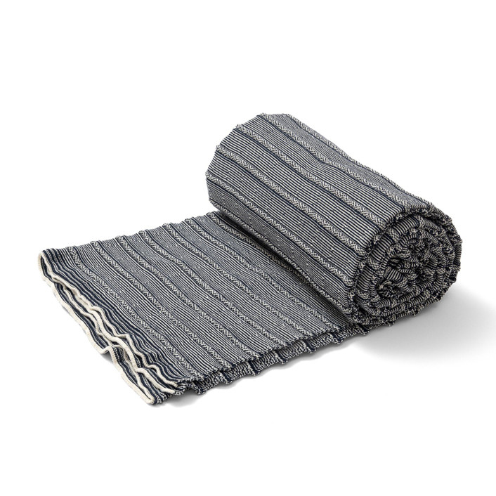 60x80 big blanket rolled texture blue marine + greggio Blankets and