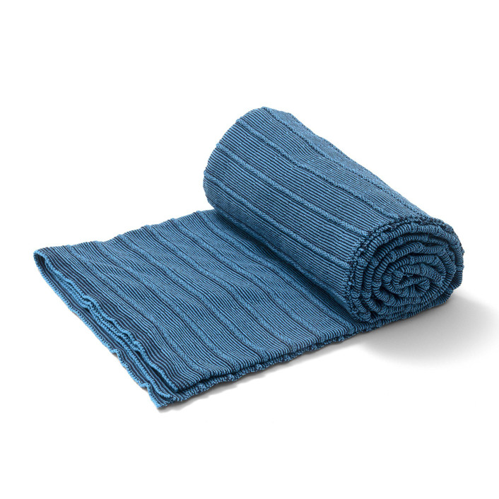 60x80 big blanket rolled texture blue marine + turchese Blankets