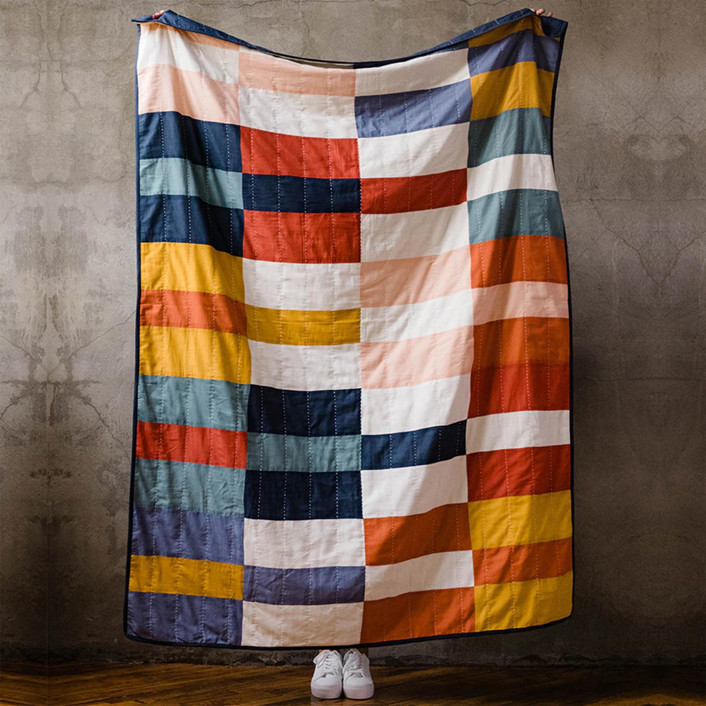Anchal Multi-Check Quilt Throw - Thumbnail 2