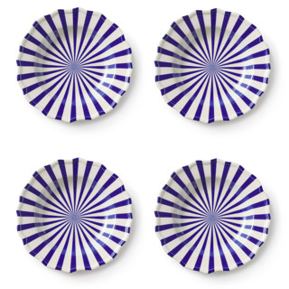 This is a blue tableware by Maison Madison called mafalda pasta bowl set of 4 in standard