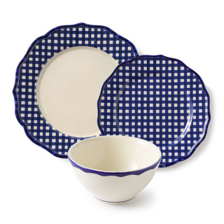 This is a blue tableware by Maison Madison called beatrix 12 piece set with cereal bowl v2 in standard