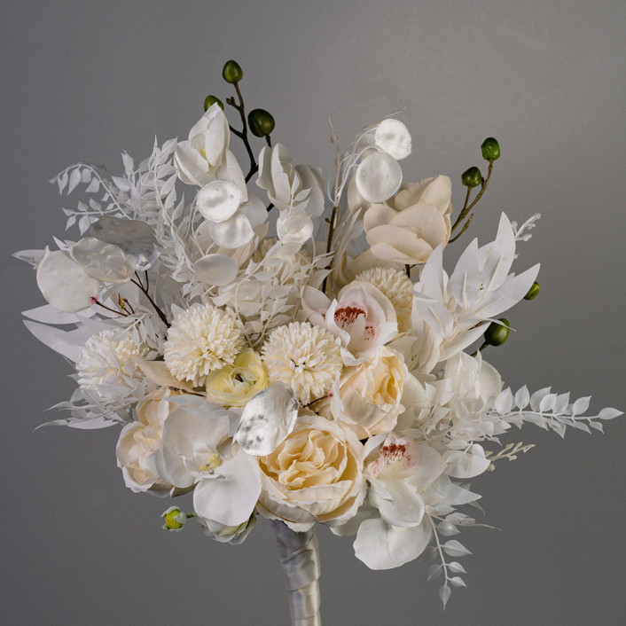 White Orchid Boho Bridal Bouquet