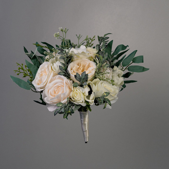 White Anemones Greenery Bridesmaids