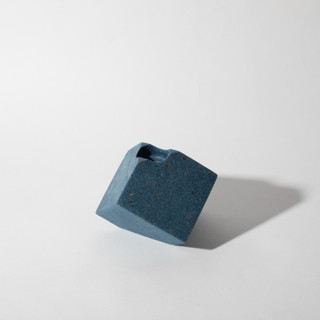 This is a blue candles and candle holders by Pretti.Cool called cobalt terrazzo block candlestick holder, cube in standard