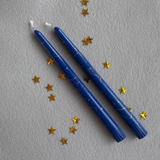 MIN-A9G-MCH - Set of Two Constellation Taper Candles