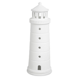 This is a white candles and candle holders by Räder Designs called beyond the sea lighthouse tealight holder - small 6.3" in standard