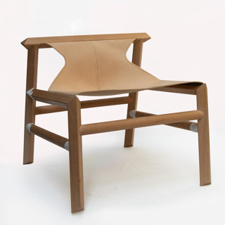 This is a natural accent furniture by Marcelo Orlievsky called lounge chair 1907 in standard