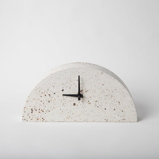 This is a white accent pieces by Pretti.Cool called mantle clock: white terrazzo in standard