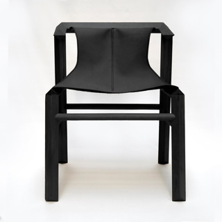 This is a black accent furniture by Marcelo Orlievsky called chair 1901 / black in standard