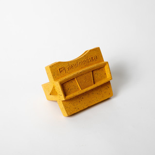 This is a yellow decorative objects by Pretti.Cool called marigold terrazzo retro card holder in standard