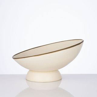 This is a beige decorative objects by DinaDecor called ceramic cream bowl in standard