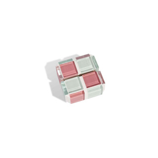 This is a pink decorative objects by Subtle Art Studios called tile picture stand in pink himalayan milk chocolate in standard
