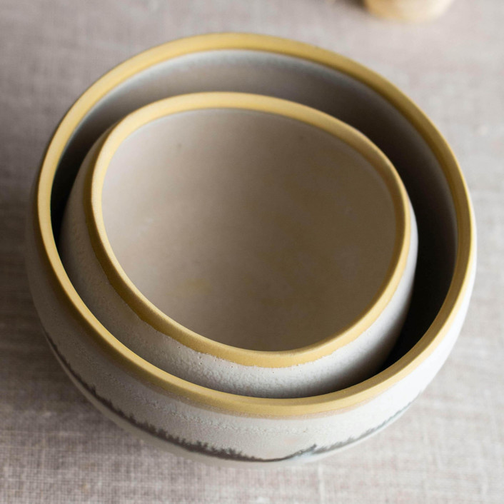 Wobble Pots, Deep Yellow Porcelain