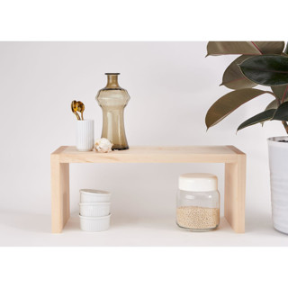 This is a natural accent pieces by Reds Wood Design called medium maple kitchen shelf riser in standard