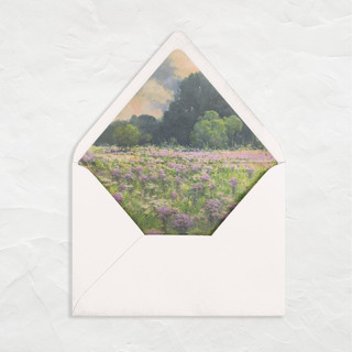 This is a multicolorassorted-colors wedding envelopes by Clover and Lamb called a7 envelope liners // lavender wildflowers (set of 25) in standard