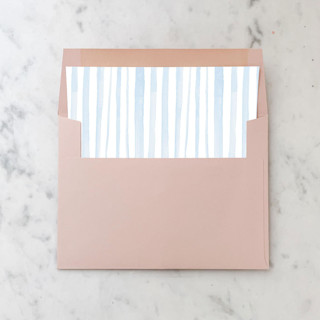 This is a blue wedding envelopes by Design by Laney called a7 envelope liners blue watercolor stripes square flap (set of 10) in standard