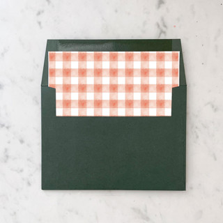 This is a red wedding envelopes by Design by Laney called a7 envelope liners holiday gingham red (set of 10) square in standard