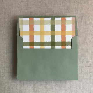 This is a multicolorassorted-colors wedding envelopes by Ivory Invitations called pasta checkers envelope liner for a7 square flap envelope | pack of 10 in standard