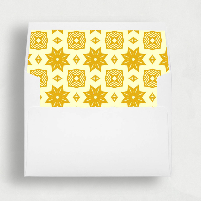 Vintage Gold and Yellow Liner | Set of 25 Square Envelope Liners