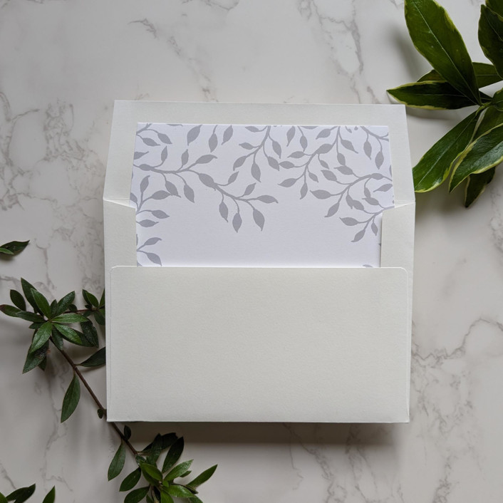 Ivy Watercolor Square Envelope Liner | Set of 10