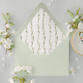 This is a multicolorassorted-colors wedding envelopes by Sterling Stripes called tulip blanche envelope liners |  tulip floral pattern (10 pack) in standard