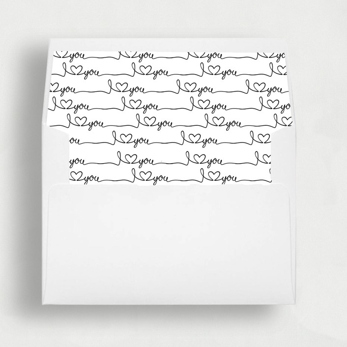 I Heart You Liner | Set of 25 Square Envelope Liners